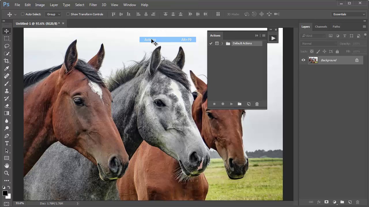 Como aprimorar imagens com ações do Photoshop